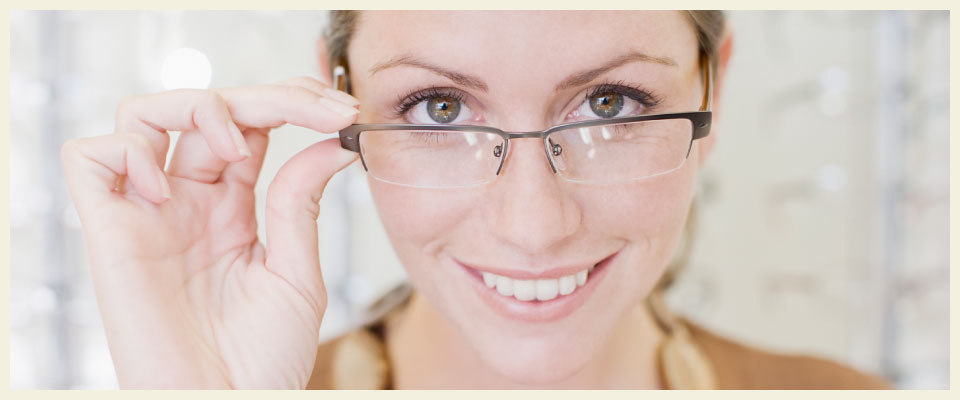 smiling woman with glasses